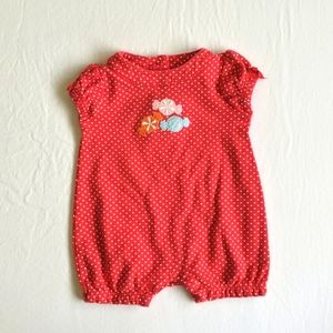 gymboree candy dotted bubble romper playsuit 0-3 months baby girl